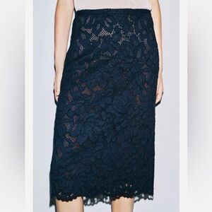 Zara NWT Lace Midi Skirt size M
